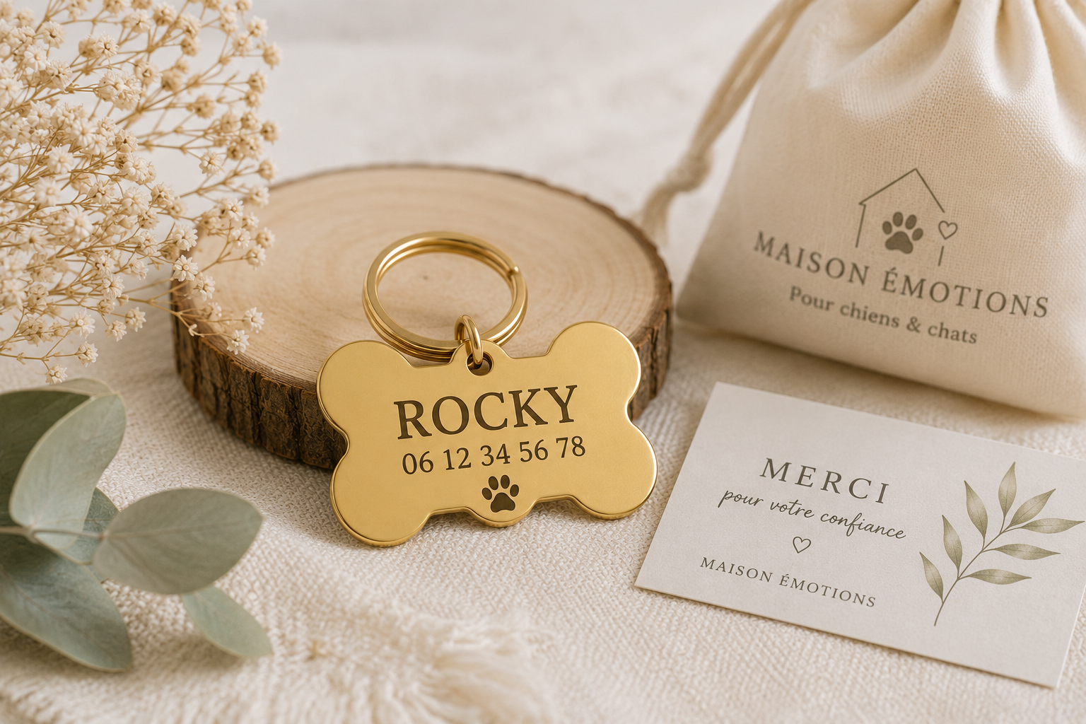 Médaille personnalisée pour chien et chat